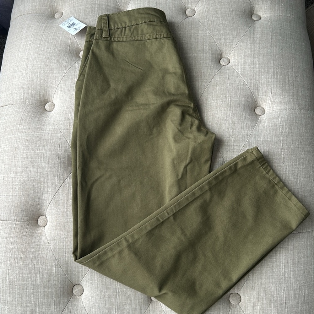 Volcom Moss Green Chinos So Chickie Highrise Pants Sz 27